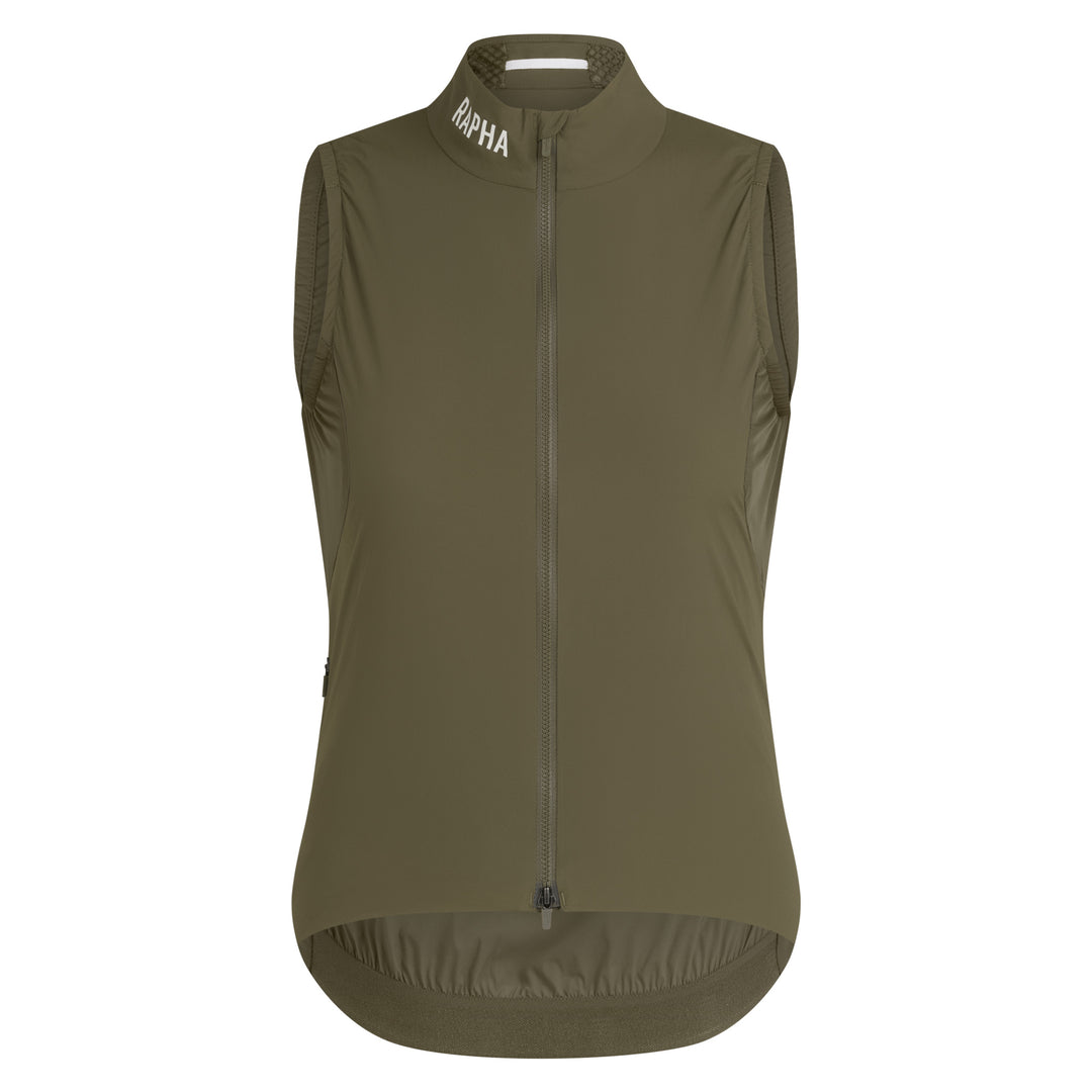 Rapha Women's Pro Team Insulated Gilet (Moss Green/White) - Dragonspine Cycling
