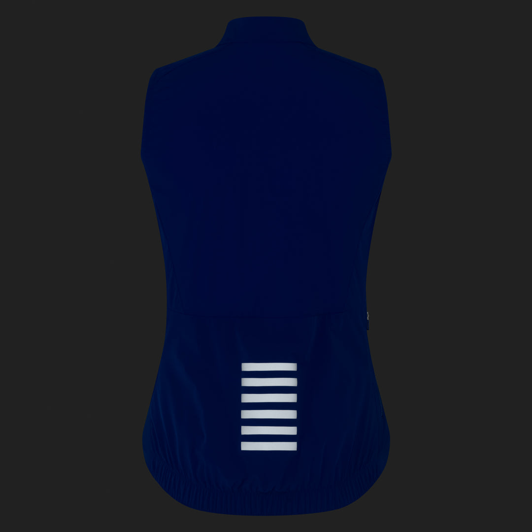 Rapha Women's Pro Team Insulated Gilet (Blue/White) - Dragonspine Cycling