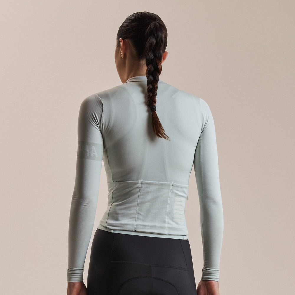 Rapha Women's Pro Team Long Sleeve Midweight Jersey II (Grey/White) - Dragonspine Cycling