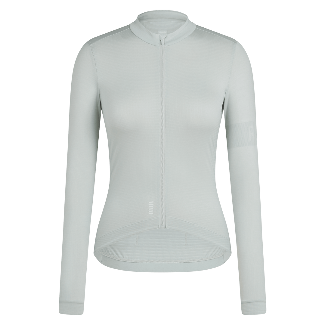 Rapha Women's Pro Team Long Sleeve Midweight Jersey II (Grey/White) - Dragonspine Cycling