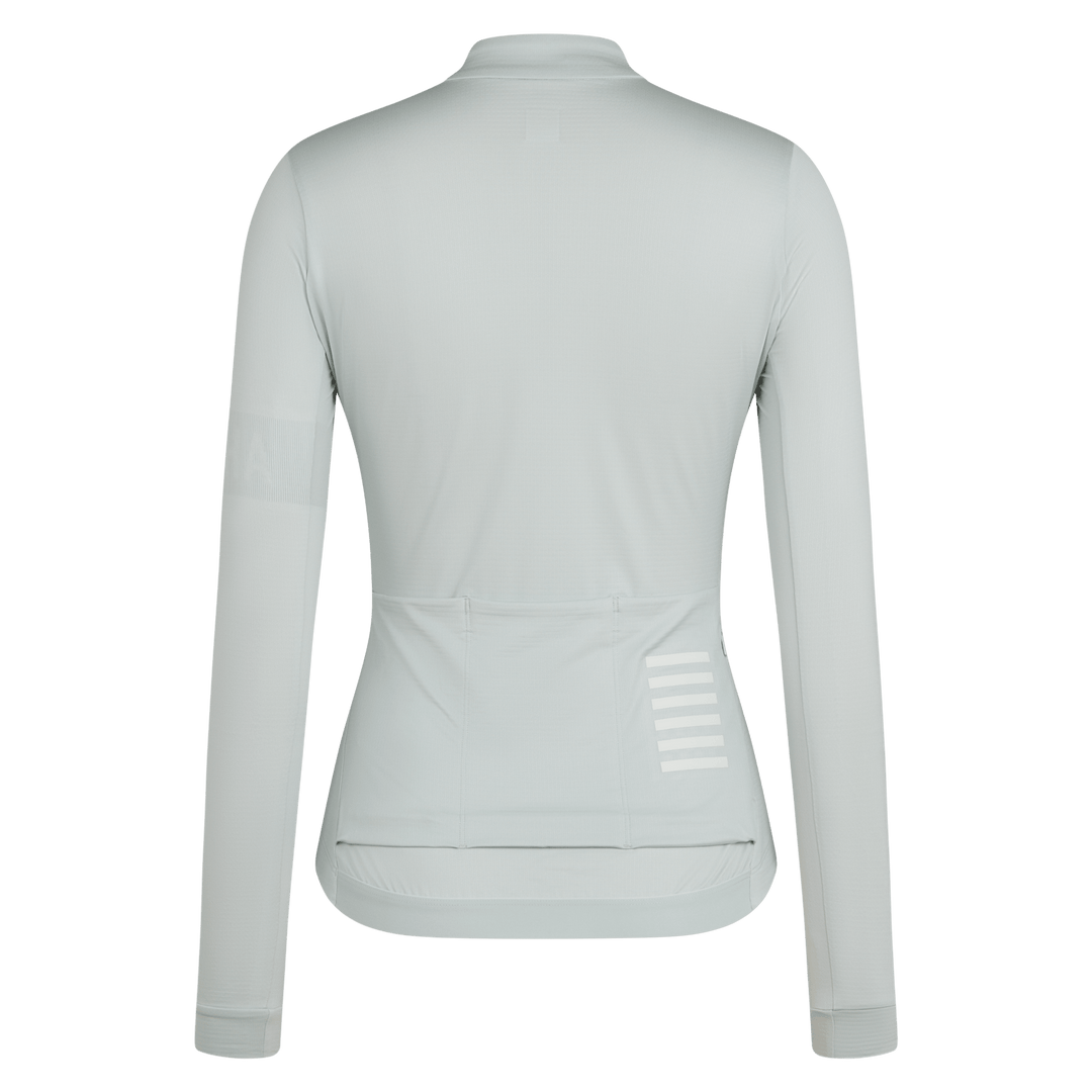 Rapha Women's Pro Team Long Sleeve Midweight Jersey II (Grey/White) - Dragonspine Cycling