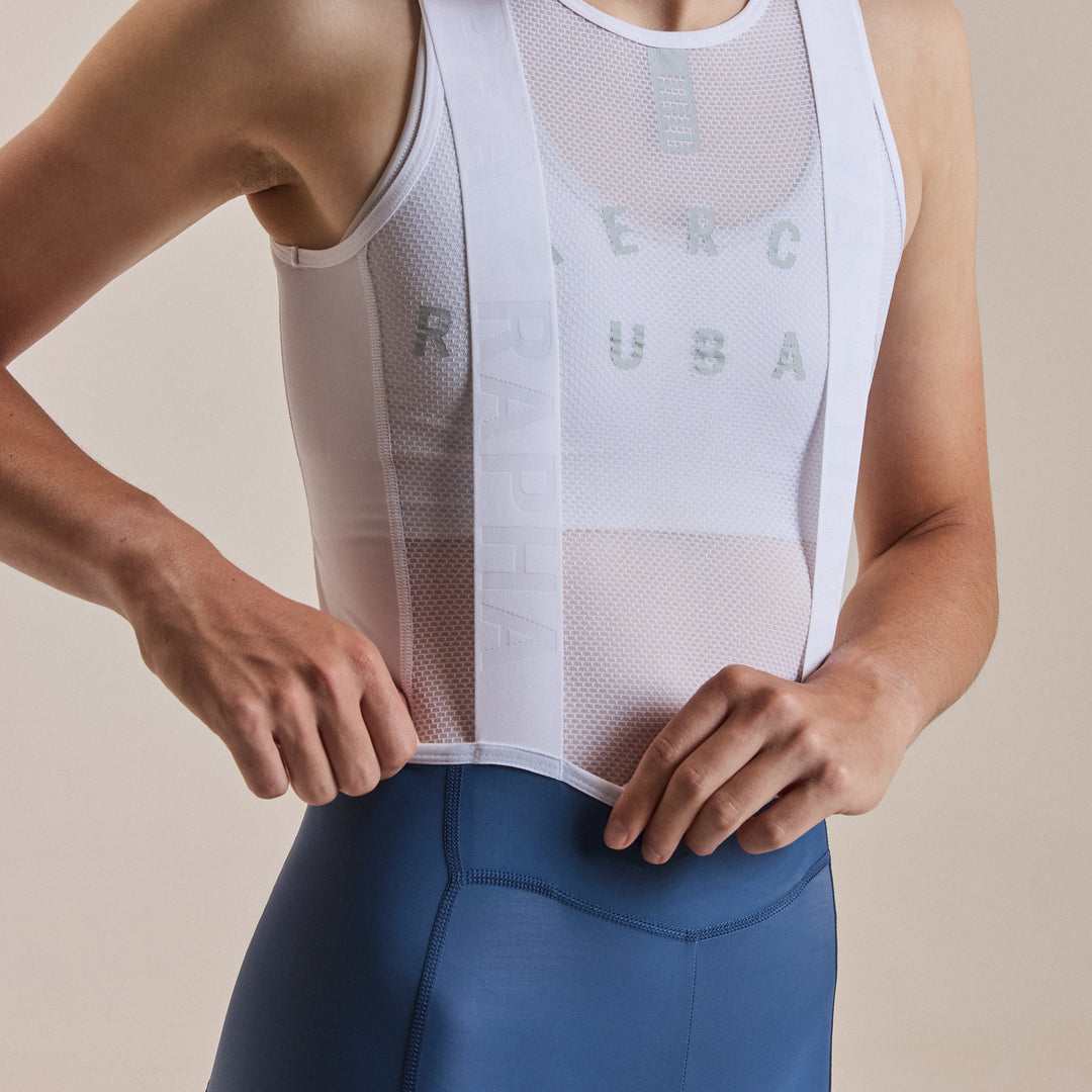 Rapha Women's Pro Team Training Bib Shorts II - Regular (Denim Blue/White) - Dragonspine Cycling