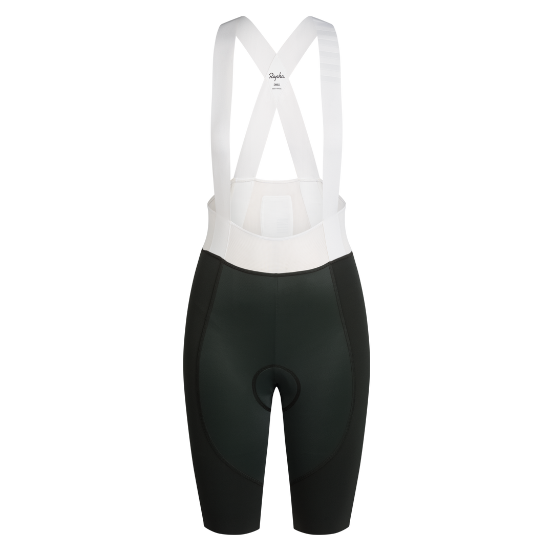 Rapha Women's Pro Team Bib Shorts III - Long (Bottle Green/White) - Dragonspine Cycling