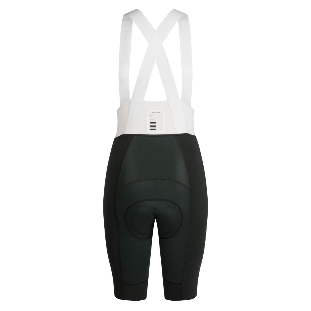 Rapha Women's Pro Team Bib Shorts III - Long (Bottle Green/White) - Dragonspine Cycling