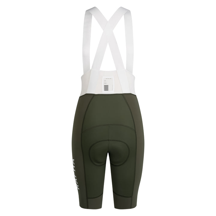 Rapha Women's Pro Team Bib Shorts III - Long (Green/White) - Dragonspine Cycling