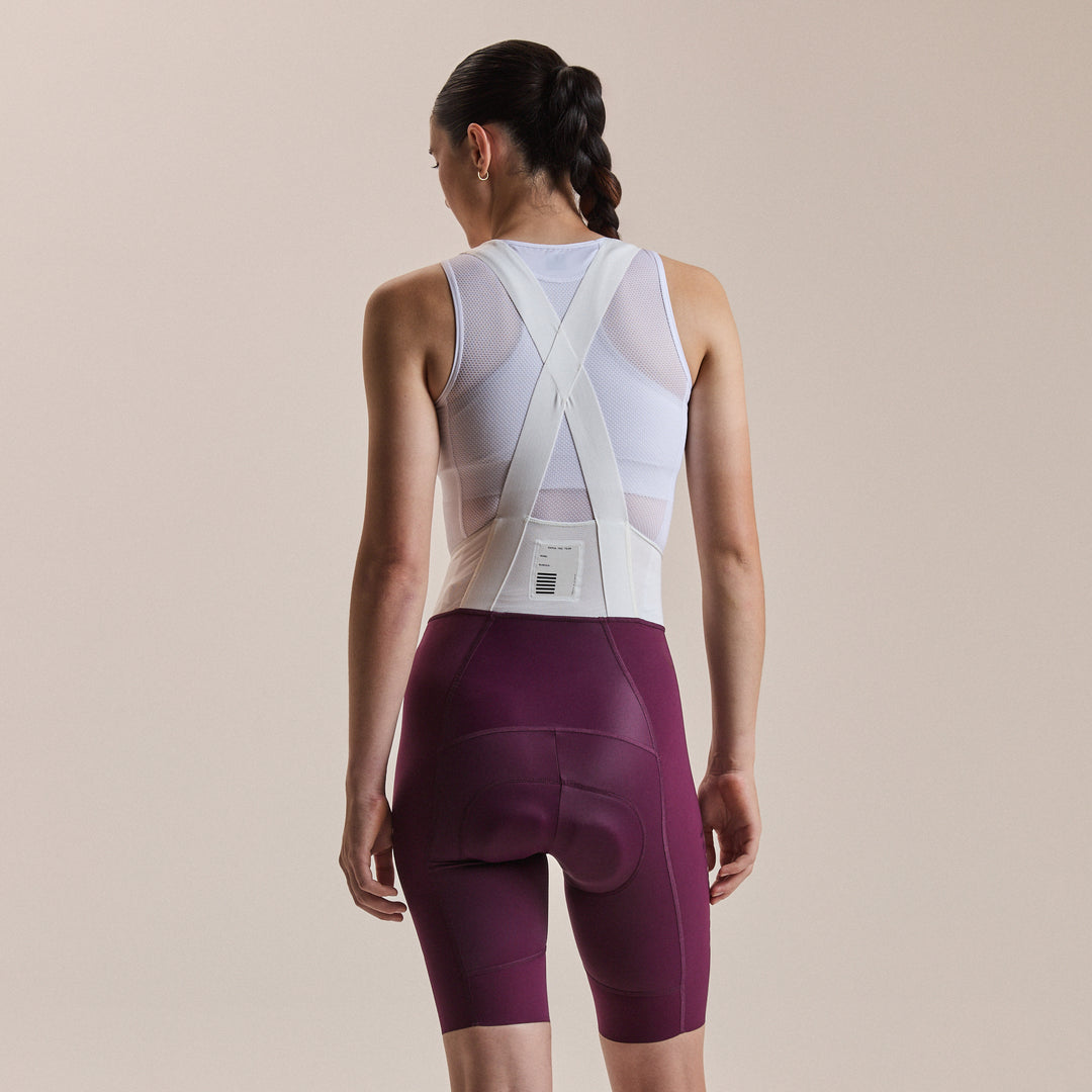 Rapha Women's Pro Team Bib Shorts III - Long (Plum/White) - Dragonspine Cycling