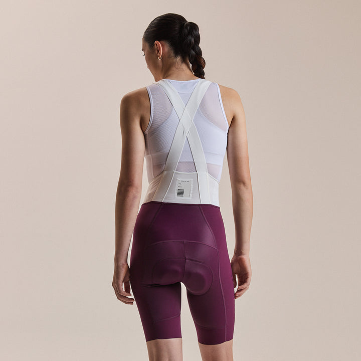 Rapha Women's Pro Team Bib Shorts III - Long (Plum/White) - Dragonspine Cycling