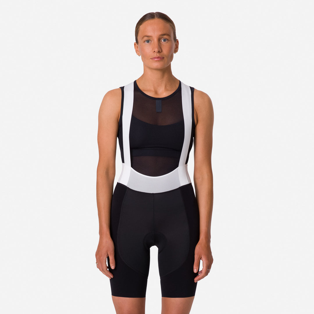 Rapha Women's Pro Team Bib Shorts III - Regular (Black/White) - Dragonspine Cycling