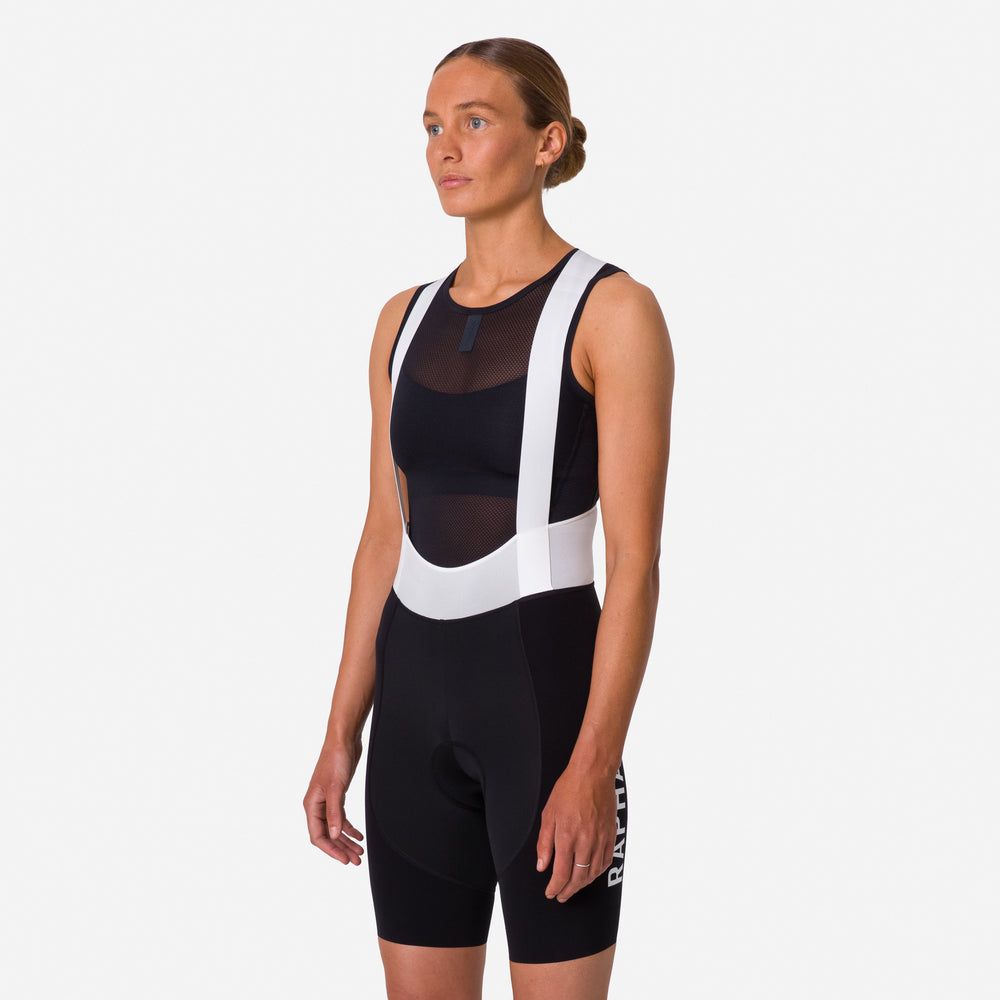 Rapha Women's Pro Team Bib Shorts III - Regular (Black/White) - Dragonspine Cycling