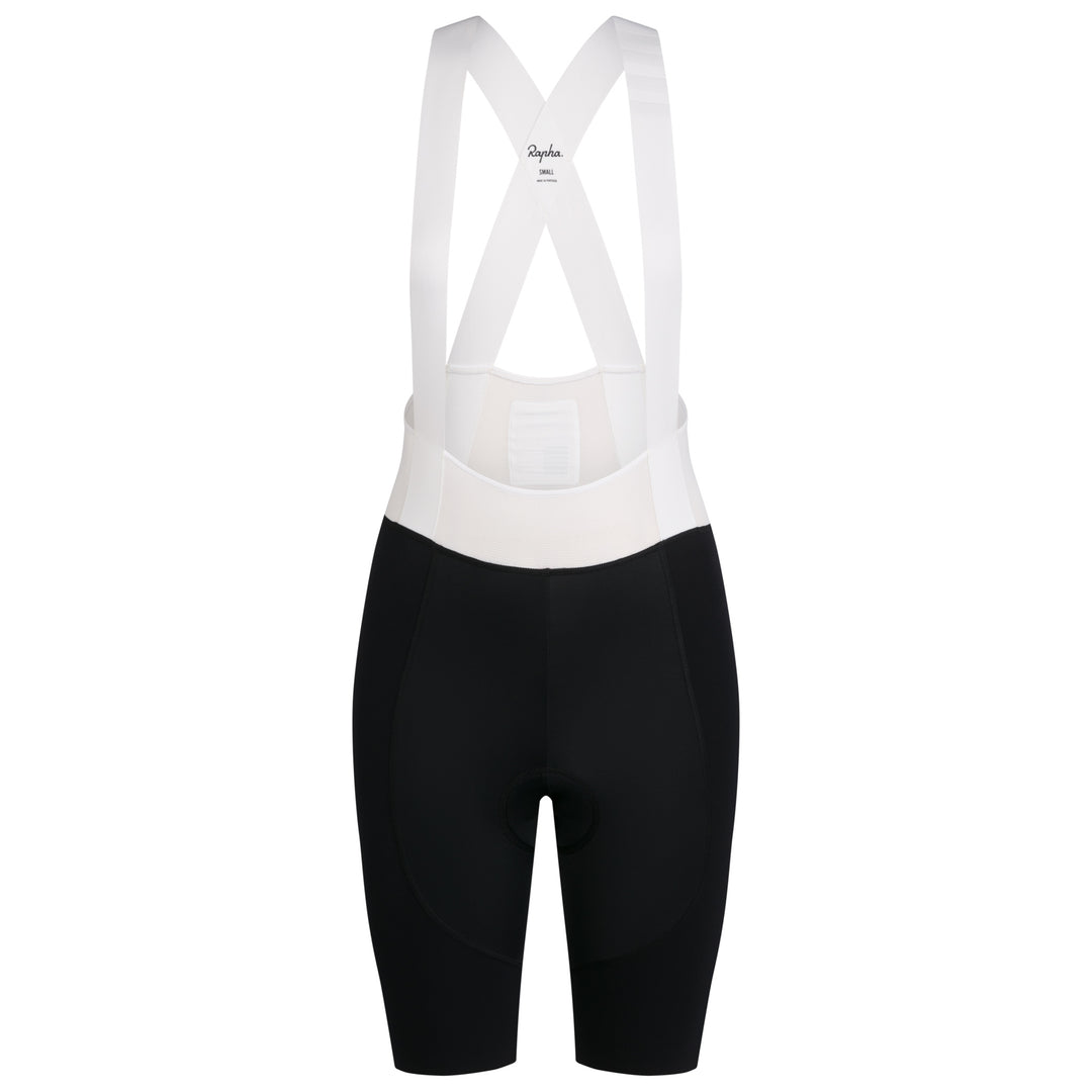Rapha Women's Pro Team Bib Shorts III - Regular (Black/White) - Dragonspine Cycling