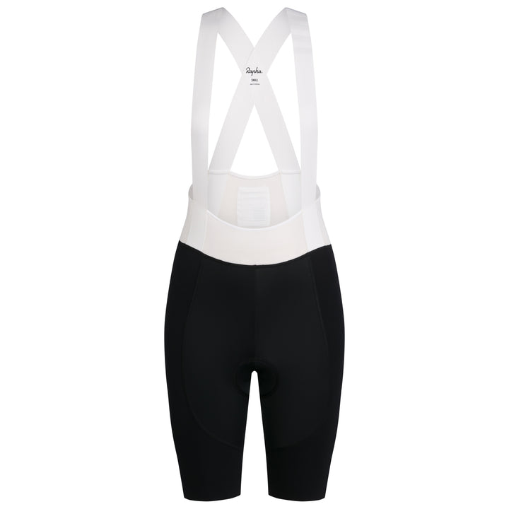 Rapha Women's Pro Team Bib Shorts III - Regular (Black/White) - Dragonspine Cycling
