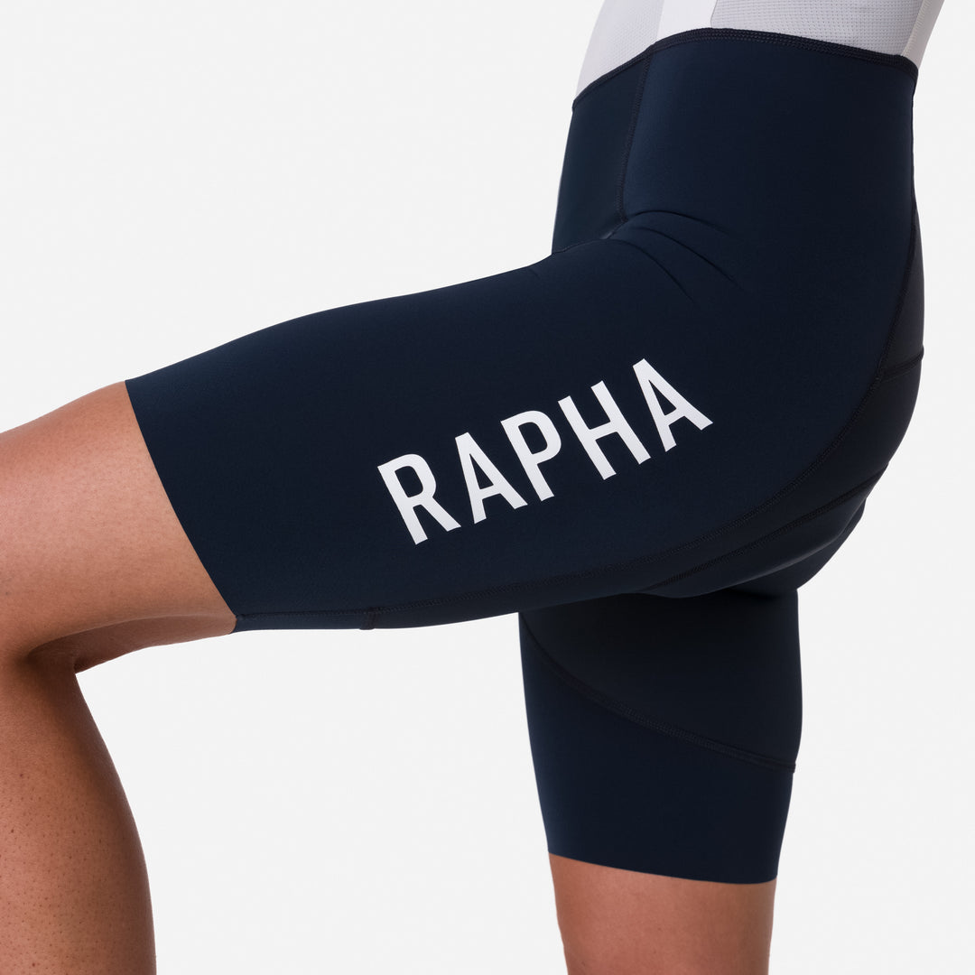 Rapha Women's Pro Team Bib Shorts III - Regular (Carbon/White) - Dragonspine Cycling