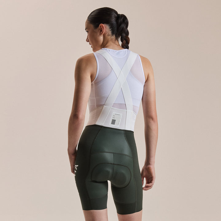 Rapha Women's Pro Team Bib Shorts III - Regular (Bottle Green/White) - Dragonspine Cycling