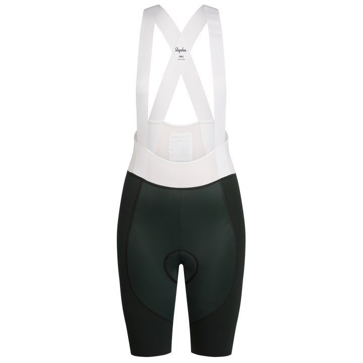 Rapha Women's Pro Team Bib Shorts III - Regular (Bottle Green/White) - Dragonspine Cycling