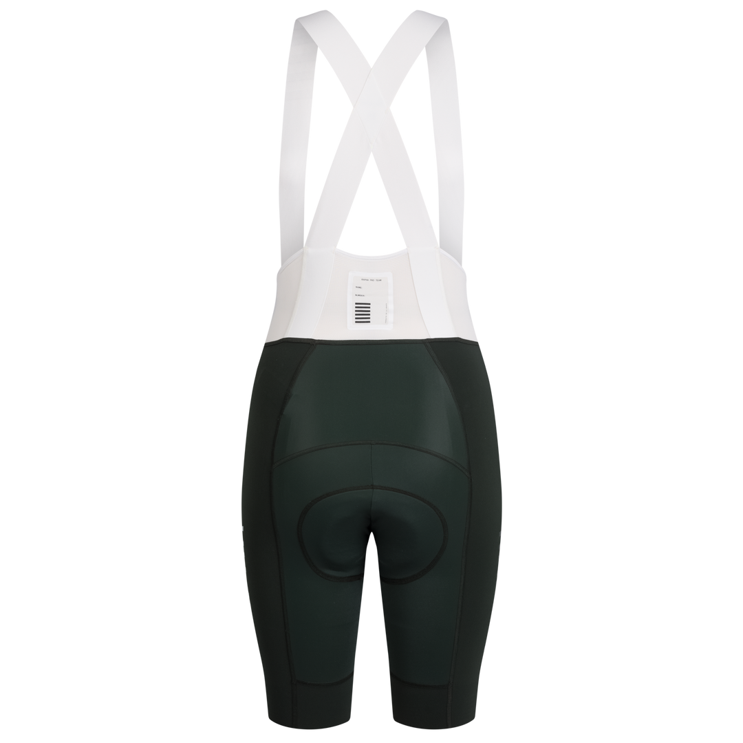 Rapha Women's Pro Team Bib Shorts III - Regular (Bottle Green/White) - Dragonspine Cycling