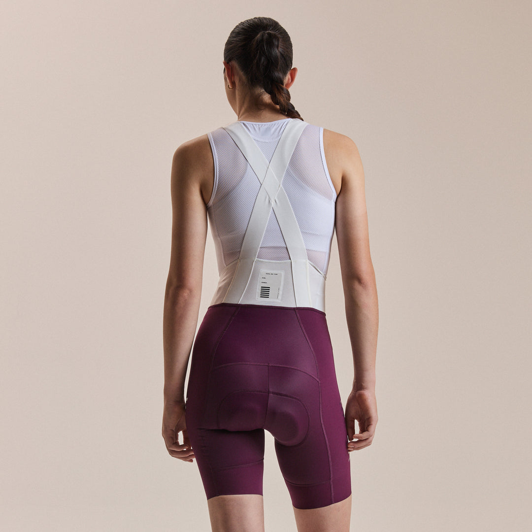 Rapha Women's Pro Team Bib Shorts III - Regular (Plum/White) - Dragonspine Cycling