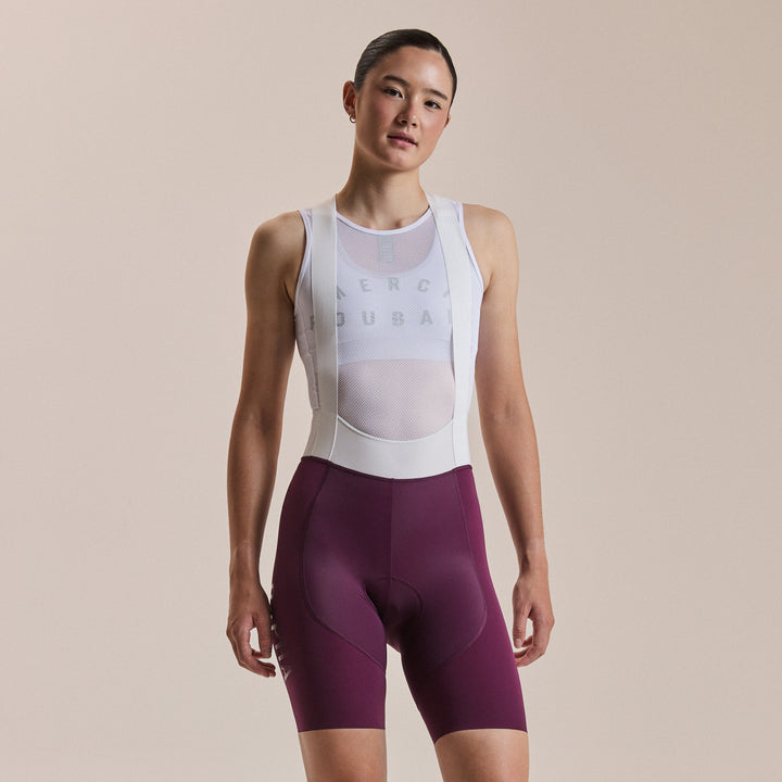 Rapha Women's Pro Team Bib Shorts III - Regular (Plum/White) - Dragonspine Cycling