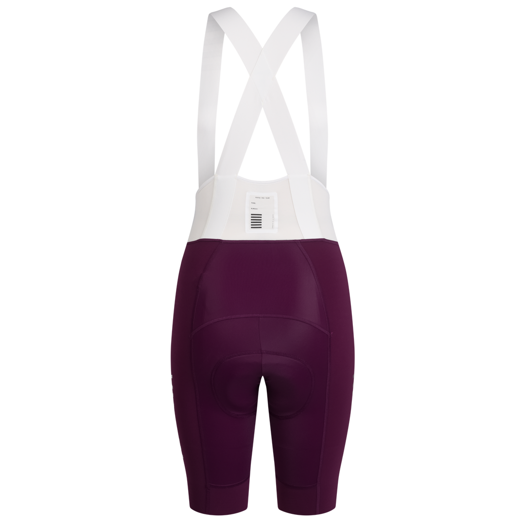 Rapha Women's Pro Team Bib Shorts III - Regular (Plum/White) - Dragonspine Cycling