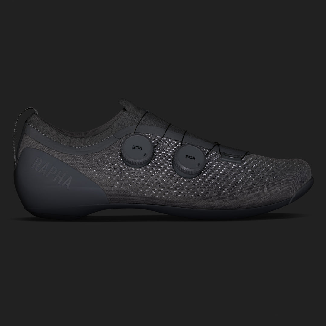 Rapha Pro Team Powerweave Road Shoes (Dark Grey/Silver Reflective) - Dragonspine Cycling