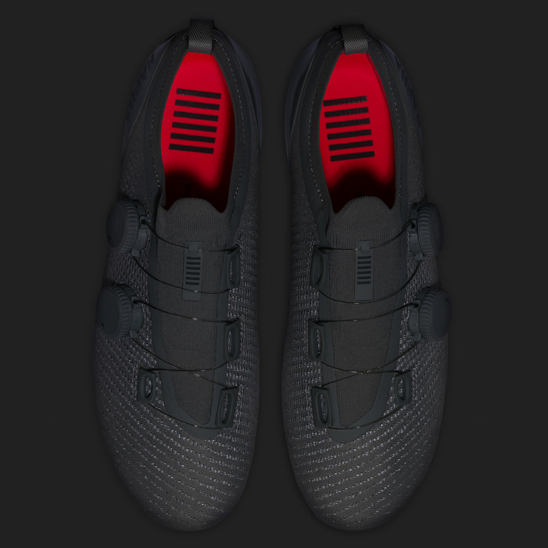 Rapha Pro Team Powerweave Road Shoes (Dark Grey/Silver Reflective) - Dragonspine Cycling