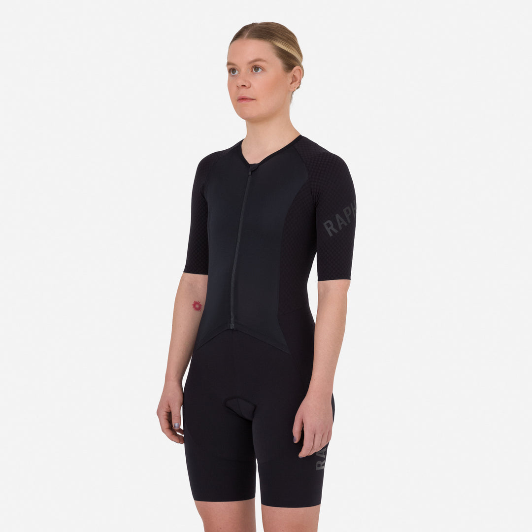 Rapha Women's Pro Team Roadsuit (Black/Black) - Dragonspine Cycling