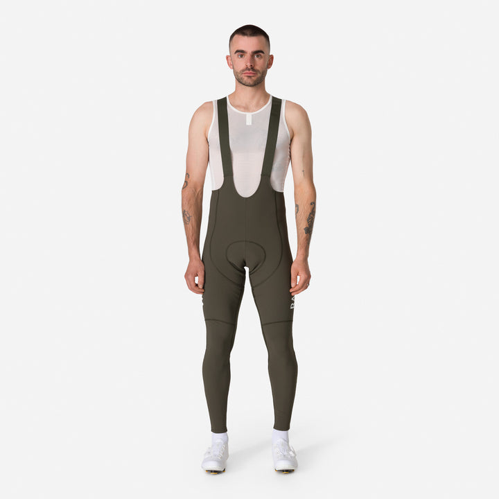 Rapha Men's Pro Team Winter Tights III (Dark Green/White) - Dragonspine Cycling