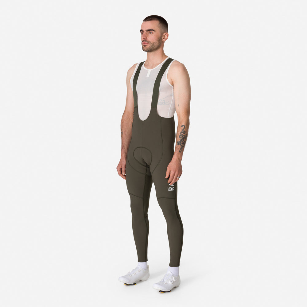 Rapha Men's Pro Team Winter Tights III (Dark Green/White) - Dragonspine Cycling