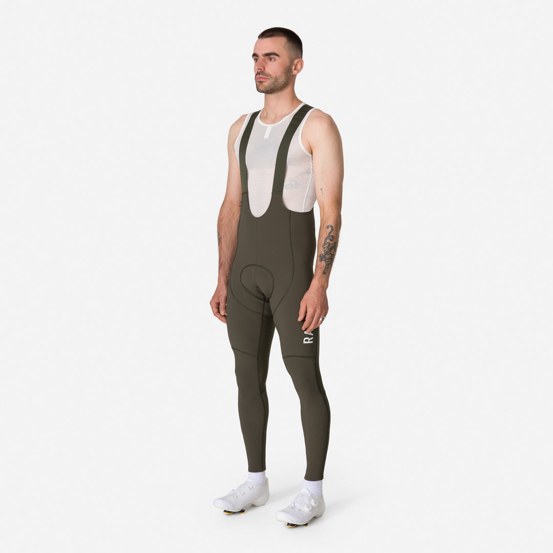 Rapha Men's Pro Team Winter Tights III (Dark Green/White) - Dragonspine Cycling