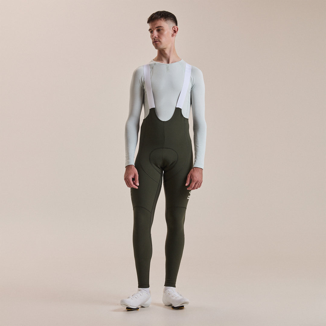 Rapha Men's Pro Team Winter Tights III (Bottle Green/White) - Dragonspine Cycling