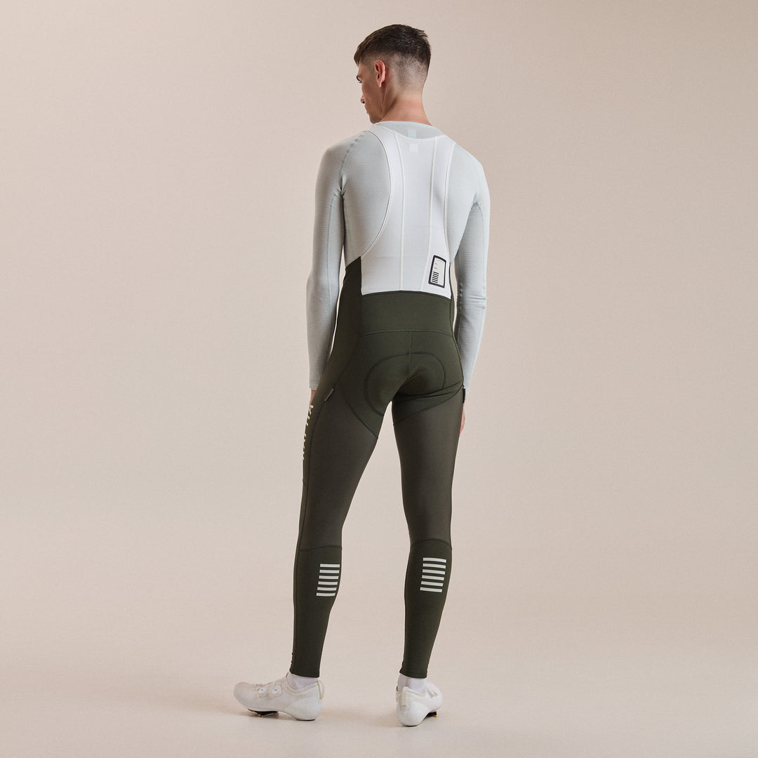 Rapha Men's Pro Team Winter Tights III (Bottle Green/White) - Dragonspine Cycling