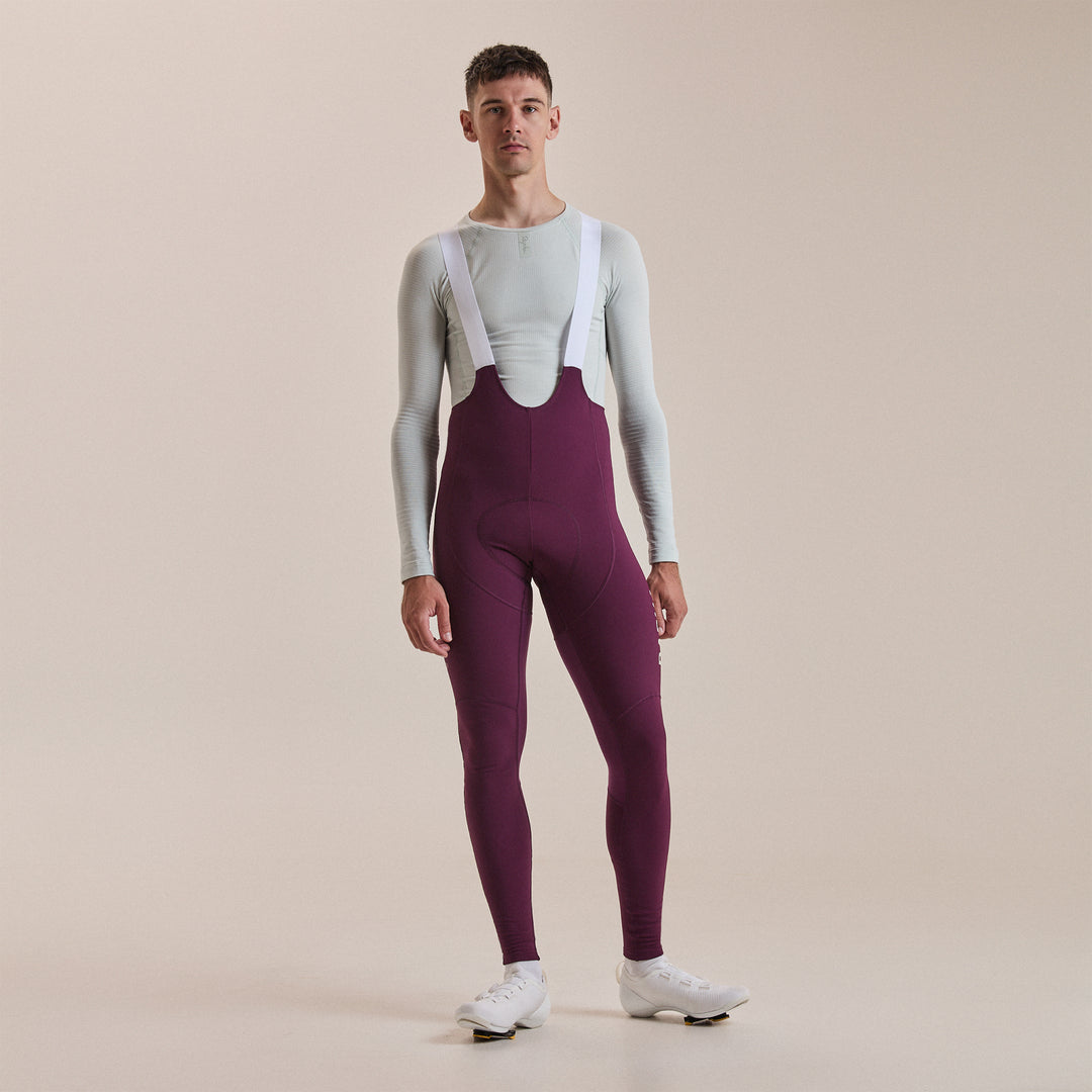 Rapha Men's Pro Team Winter Tights III (Plum/White) - Dragonspine Cycling