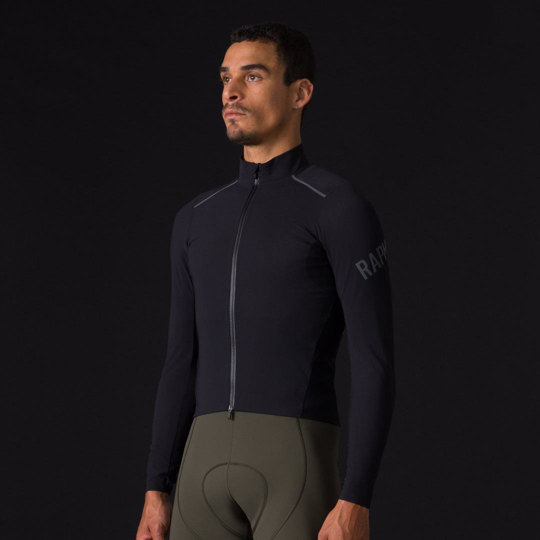 Rapha Men's Pro Team Long Sleeve Shadow Jersey (Black/Rainbow Reflective) - Dragonspine Cycling