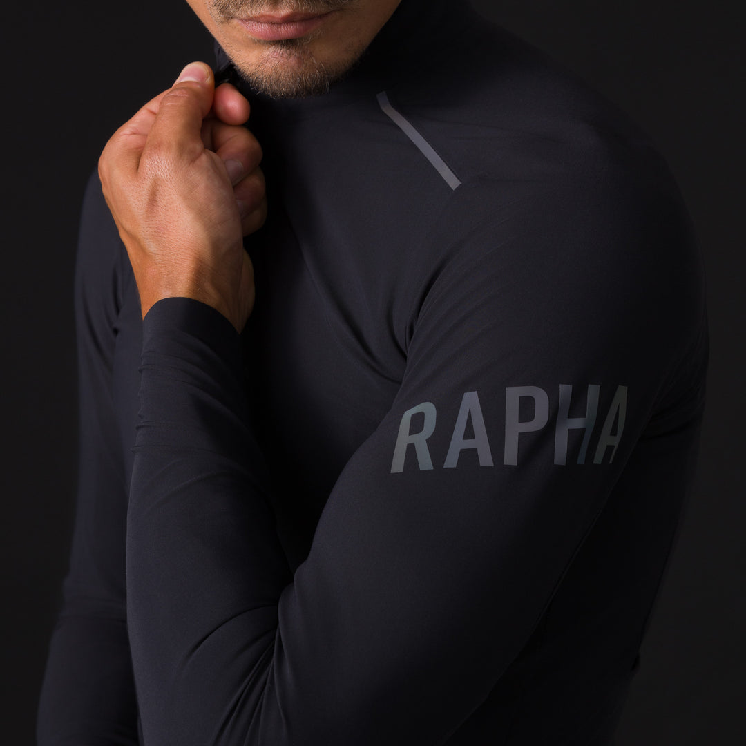 Rapha Men's Pro Team Long Sleeve Shadow Jersey (Black/Rainbow Reflective) - Dragonspine Cycling