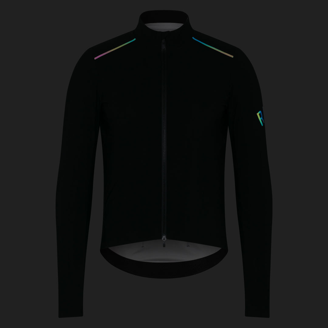 Rapha Men's Pro Team Long Sleeve Shadow Jersey (Black/Rainbow Reflective) - Dragonspine Cycling