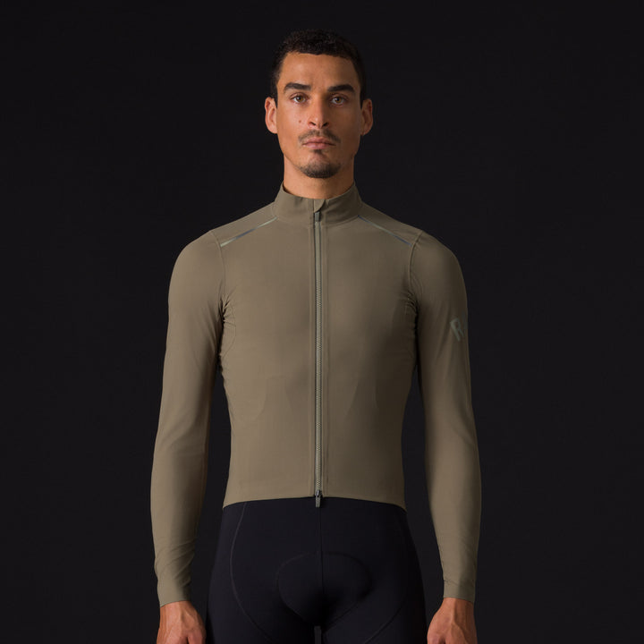Rapha Men's Pro Team Long Sleeve Shadow Jersey (Moss Green/Khaki Reflective) - Dragonspine Cycling