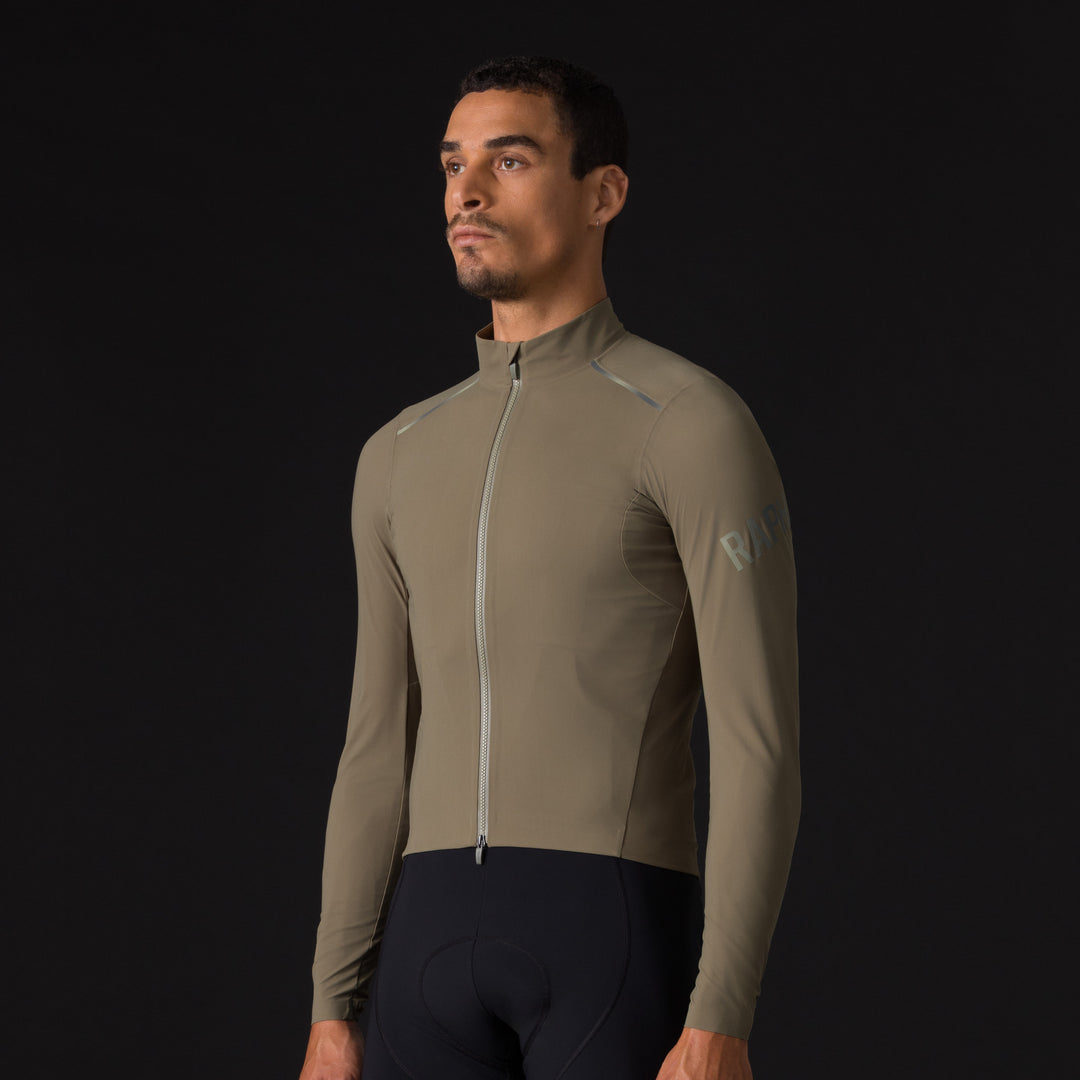 Rapha Men's Pro Team Long Sleeve Shadow Jersey (Moss Green/Khaki Reflective) - Dragonspine Cycling