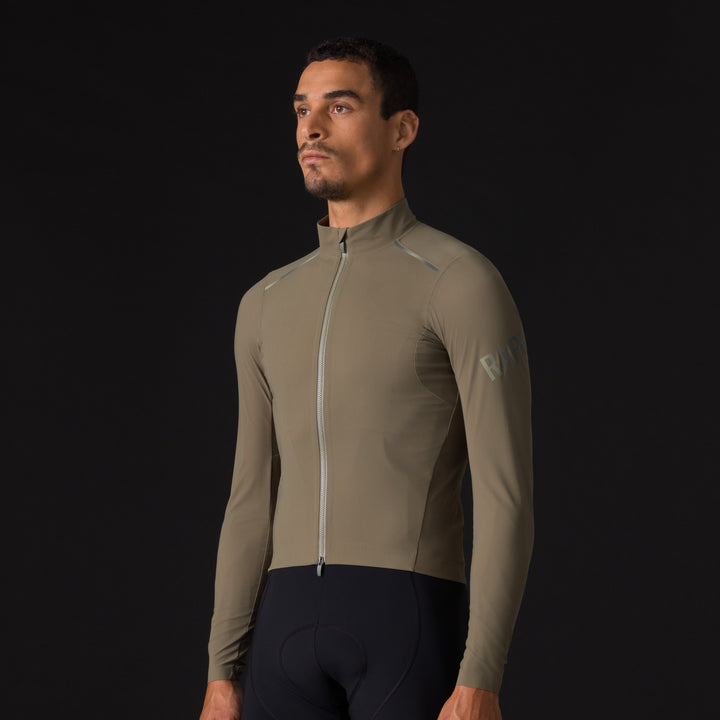 Rapha Men's Pro Team Long Sleeve Shadow Jersey (Moss Green/Khaki Reflective) - Dragonspine Cycling