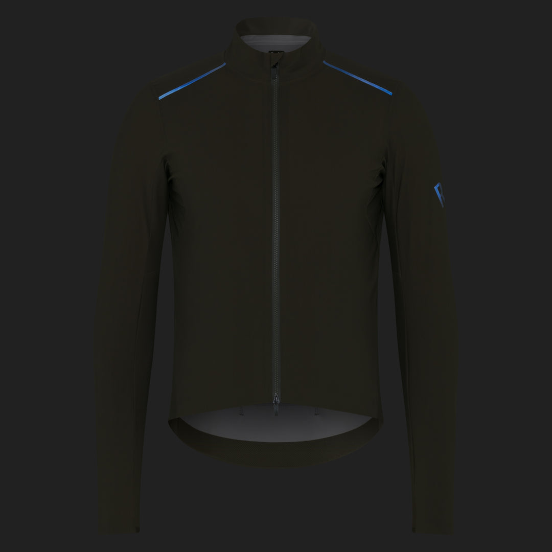 Rapha Men's Pro Team Long Sleeve Shadow Jersey (Moss Green/Khaki Reflective) - Dragonspine Cycling