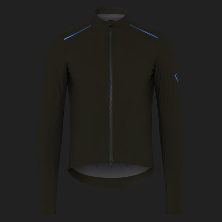 Rapha Men's Pro Team Long Sleeve Shadow Jersey (Moss Green/Khaki Reflective) - Dragonspine Cycling
