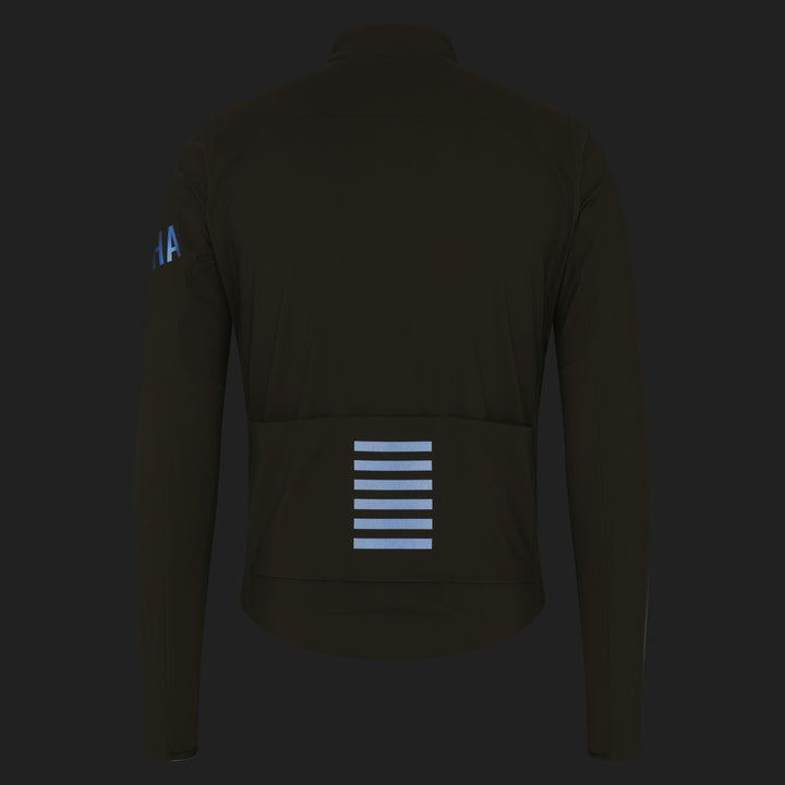 Rapha Men's Pro Team Long Sleeve Shadow Jersey (Moss Green/Khaki Reflective) - Dragonspine Cycling