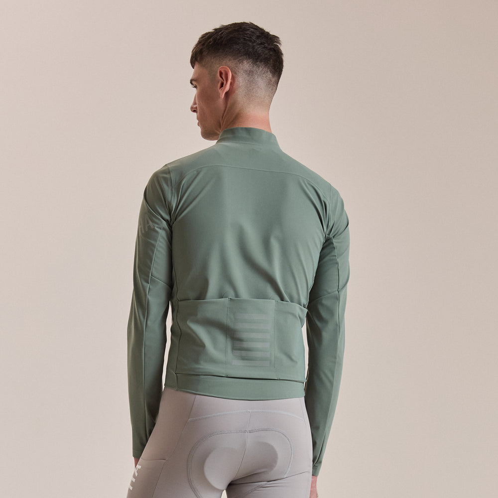 Rapha Men's Pro Team Long Sleeve Shadow Jersey (Laurel/Rainbow Reflective) - Dragonspine Cycling