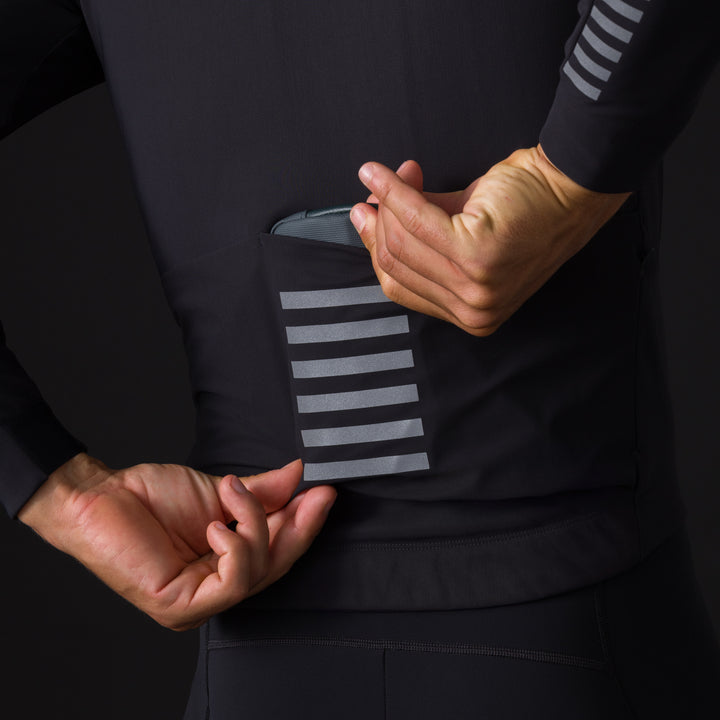 Rapha Men's Pro Team Shadow Winter Jacket (Black/Silver Reflective) - Dragonspine Cycling