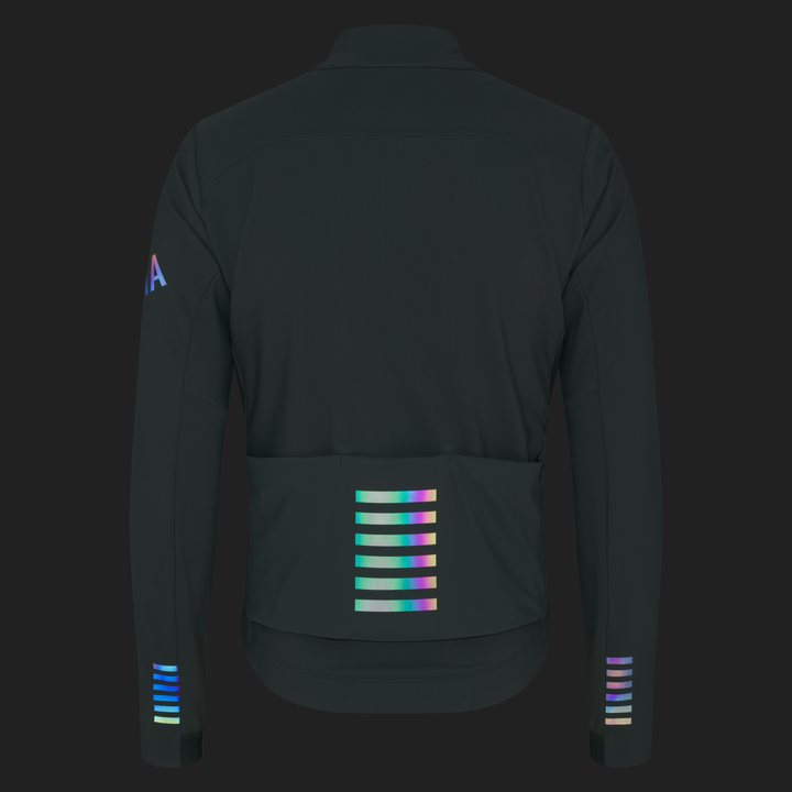 Rapha Men's Pro Team Shadow Winter Jacket (Laurel/Rainbow Reflective) - Dragonspine Cycling