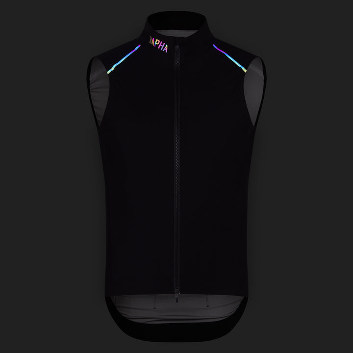 Rapha Men's Pro Team Shadow Gilet (Black/Rainbow Reflective) - Dragonspine Cycling