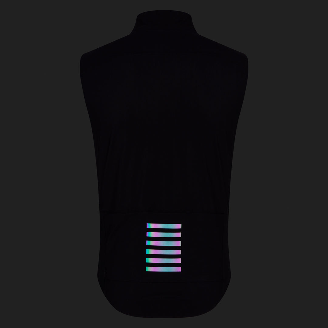 Rapha Men's Pro Team Shadow Gilet (Black/Rainbow Reflective) - Dragonspine Cycling