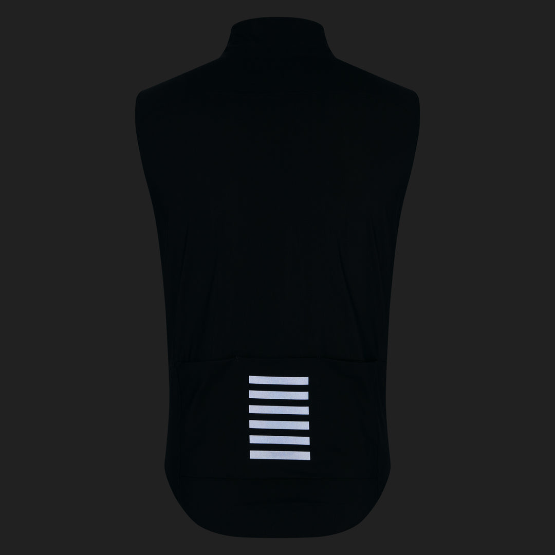 Rapha Men's Pro Team Shadow Gilet (Carbon/Silver Reflective) - Dragonspine Cycling