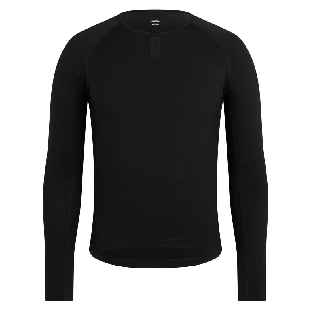 Rapha Men's Merino Base Layer - Long Sleeve (Black/Black) - Dragonspine Cycling