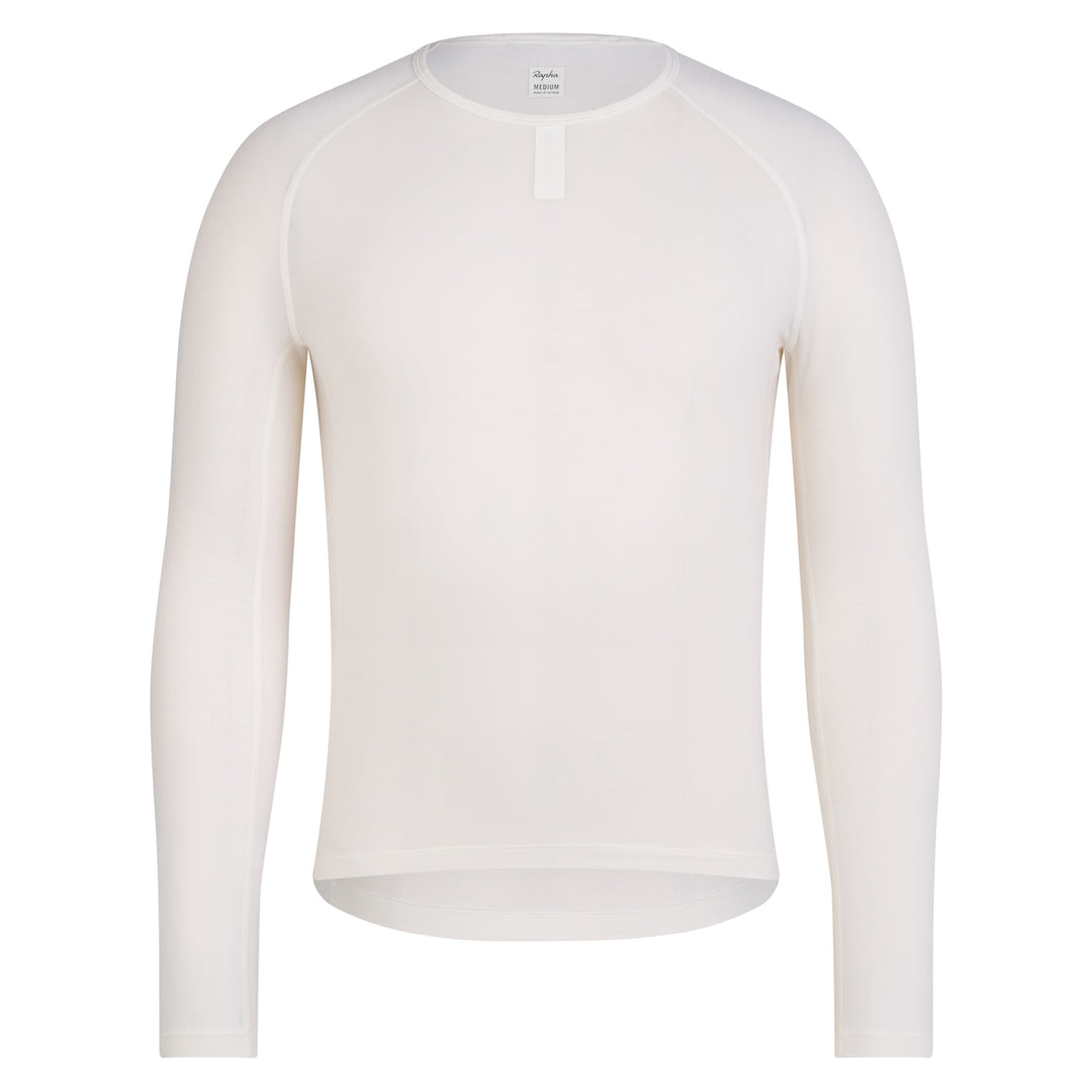 Rapha Men's Merino Base Layer - Long Sleeve (Cream/White) - Dragonspine Cycling