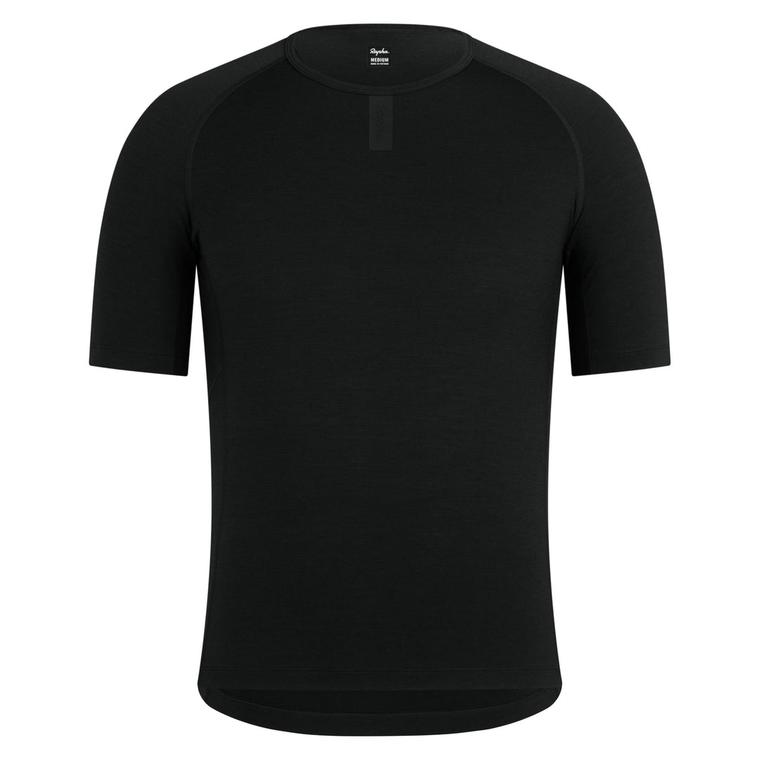 Rapha Men's Merino Base Layer - Short Sleeve (Black/Black) - Dragonspine Cycling