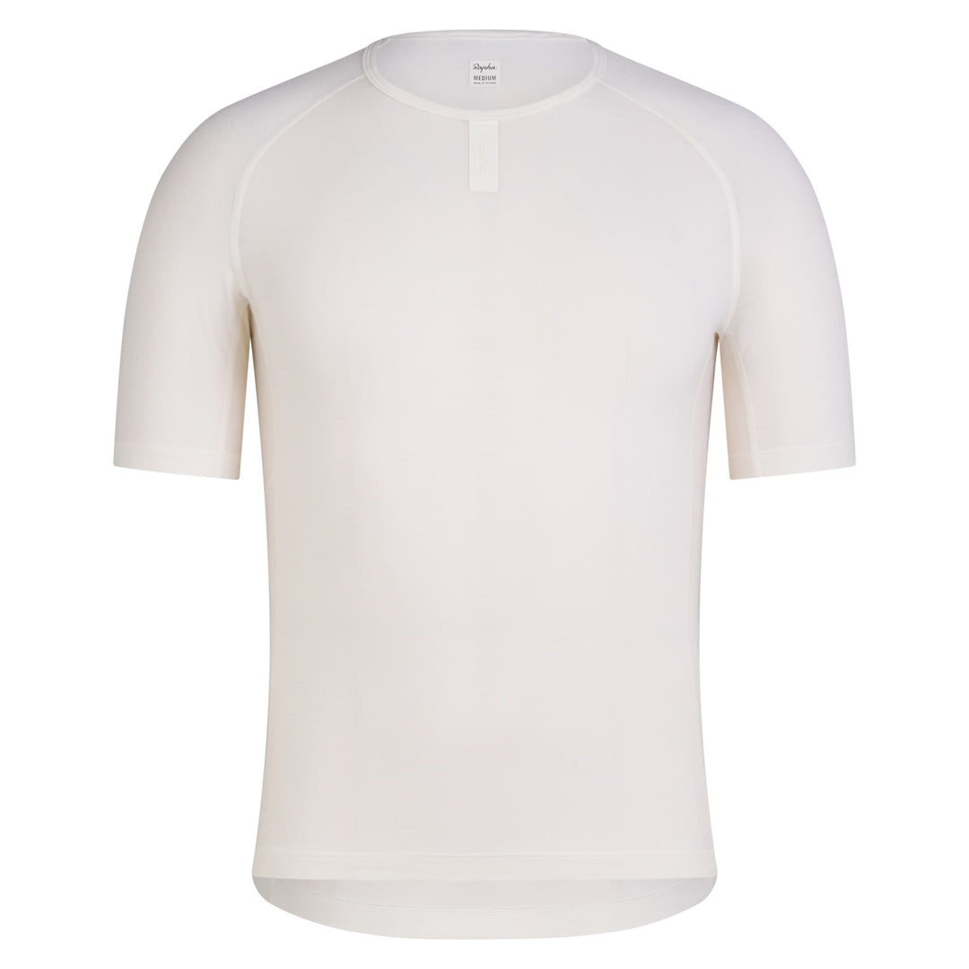 Rapha Men's Merino Base Layer - Short Sleeve (Cream/White) - Dragonspine Cycling